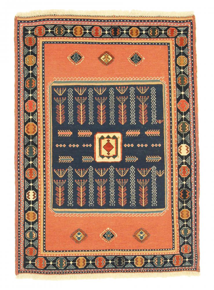 Pakistanischer Teppich Kelim Sirjan 142x100 142x100, Perserteppich Handgewebt