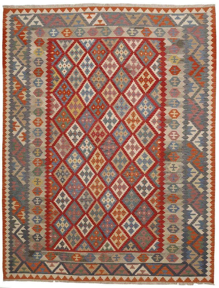 Persian Rug Kilim Fars 13'0"x10'1" 13'0"x10'1", Persian Rug Woven by hand