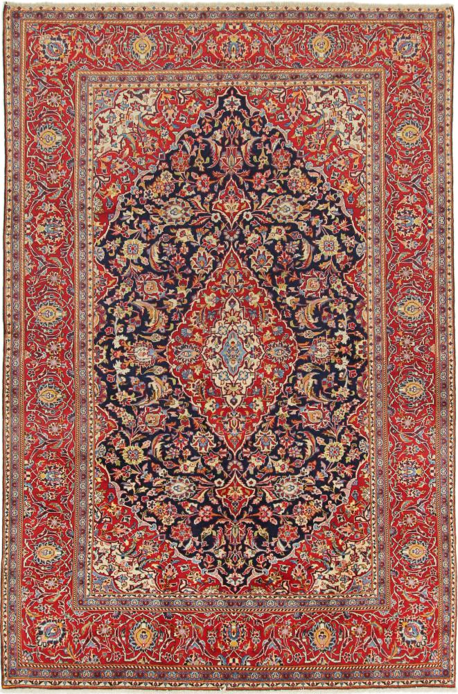 Tapis persan Kashan 296x195 296x195, Tapis persan Noué à la main