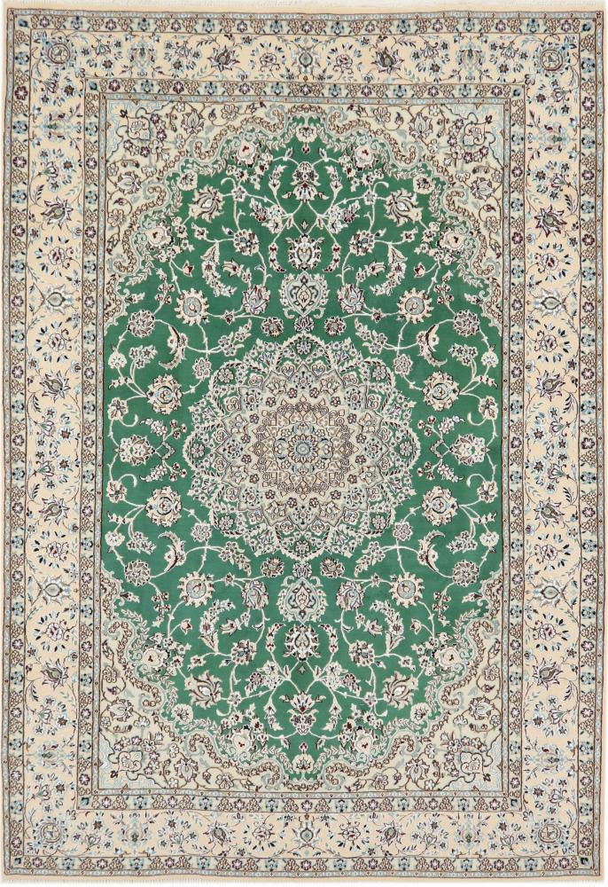 Persian Rug Nain 9La 9'9"x6'9" 9'9"x6'9", Persian Rug Knotted by hand