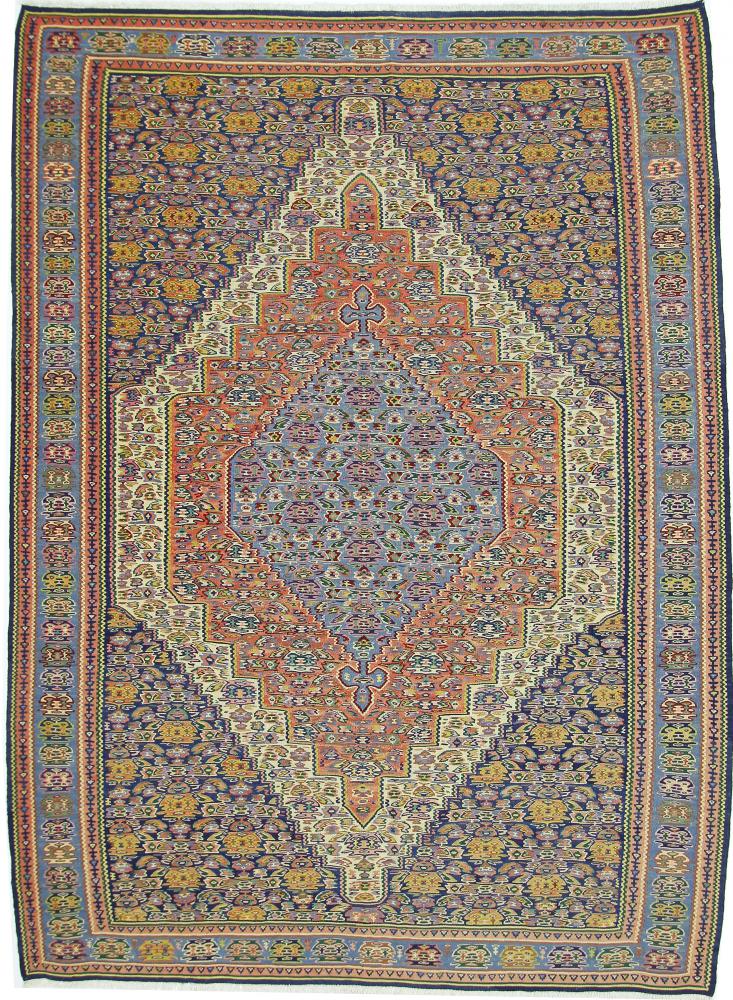 Tapete persa Kilim Senneh 284x209 284x209, Tapete persa Atado à mão