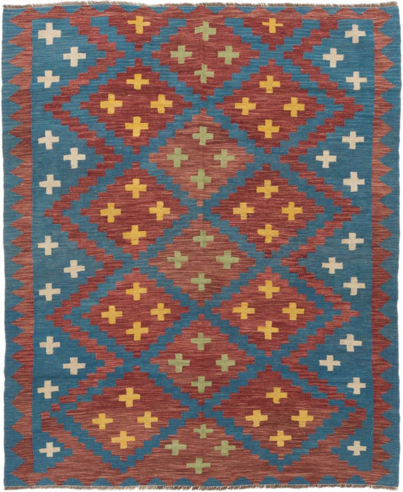 Alfombra afgana Kilim Afghan 6'2"x5'3" 6'2"x5'3", Alfombra persa Tejido a mano