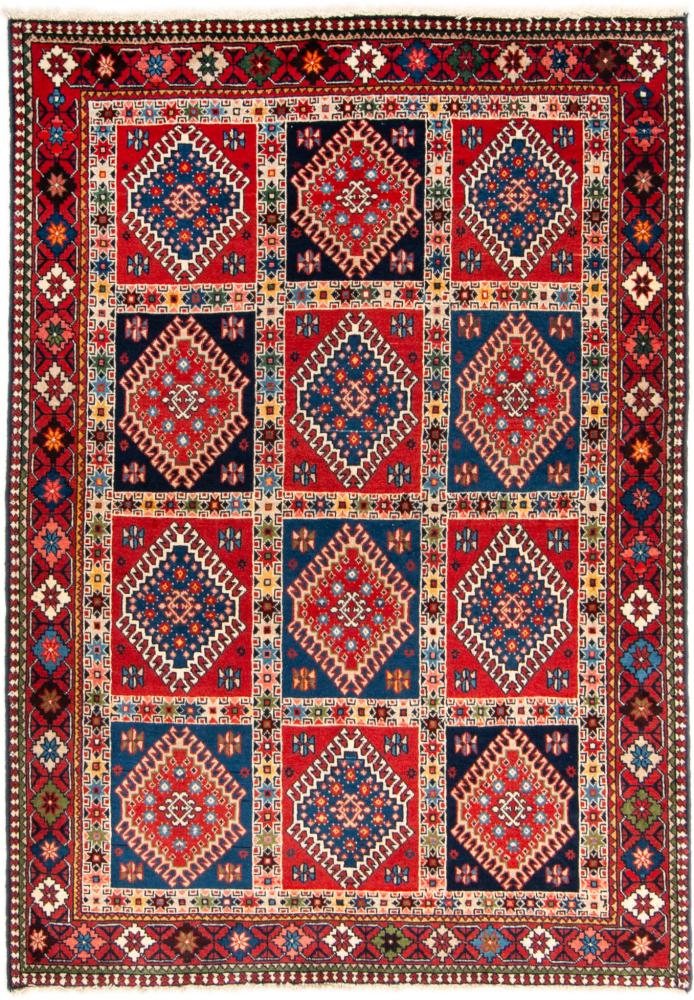  ペルシャ絨毯 ヤラメー 6'6"x4'8" 6'6"x4'8",  ペルシャ絨毯 手織り