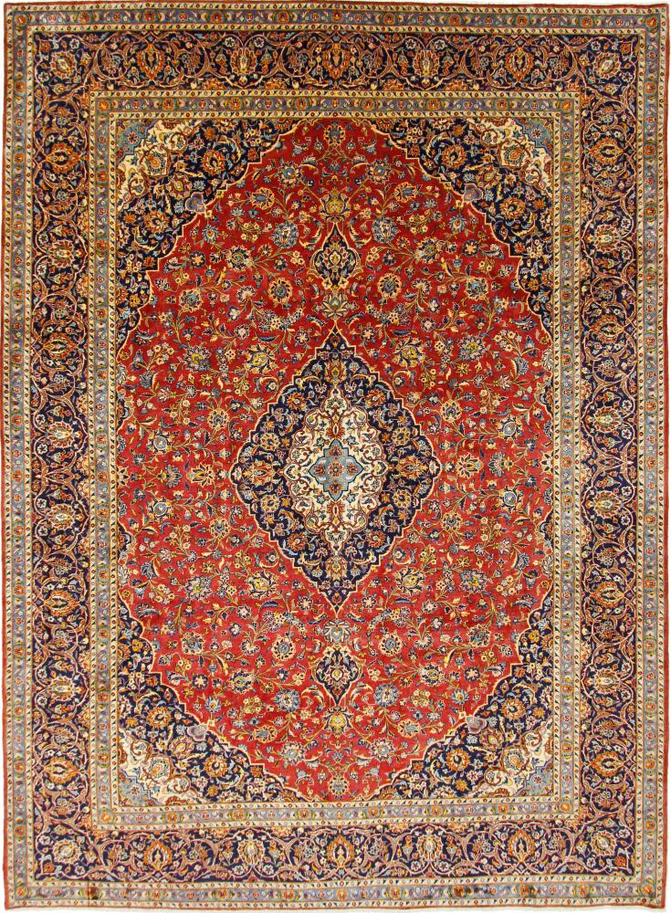 Persian Rug Keshan Kork 13'7"x9'10" 13'7"x9'10", Persian Rug Knotted by hand