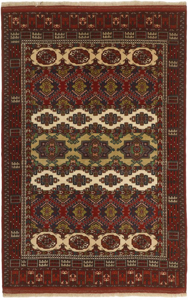 Tapis persan Turkaman 243x162 243x162, Tapis persan Noué à la main