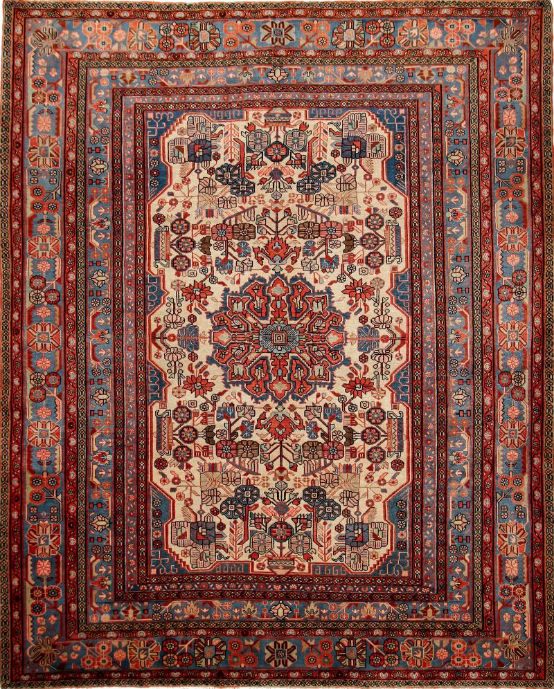 Persian Rug Nahavand 11'2"x8'0" 11'2"x8'0", Persian Rug Knotted by hand