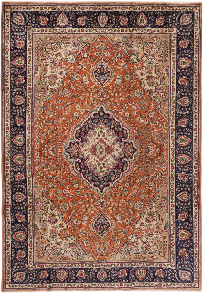 Persian Rug Tabriz 9'9"x6'8" 9'9"x6'8", Persian Rug Knotted by hand