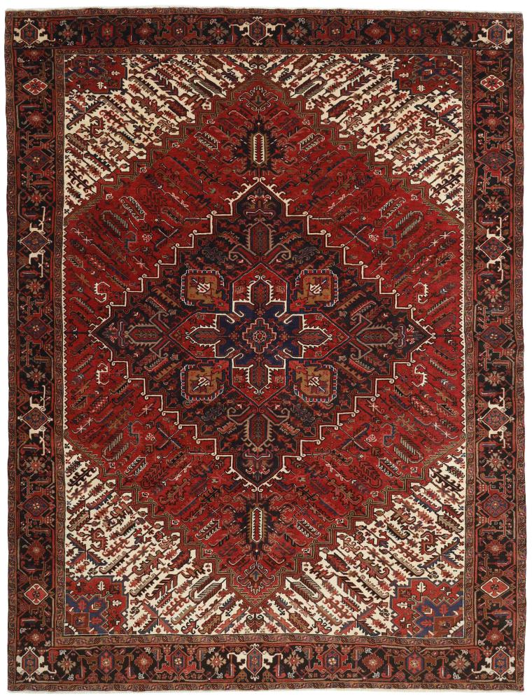 Persian Rug Heriz 12'9"x9'9" 12'9"x9'9", Persian Rug Knotted by hand