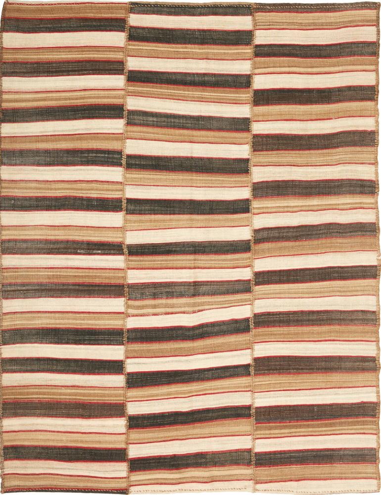 Persian Rug Kilim Fars Mazandaran Antique 6'2"x4'9" 6'2"x4'9", Persian Rug Woven by hand