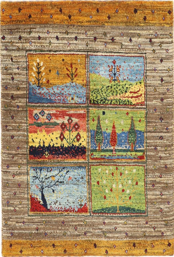 Perzisch tapijt Perzisch Gabbeh Loribaft Nature 94x65 94x65, Perzisch tapijt Handgeknoopte