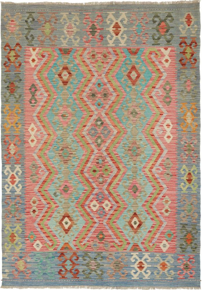 Afghan rug Kilim Afghan 6'0"x4'2" 6'0"x4'2", Persian Rug Woven by hand