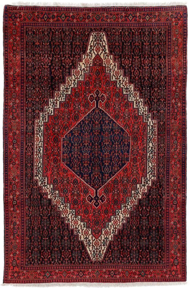 Persian Rug Senneh 9'7"x6'2" 9'7"x6'2", Persian Rug Knotted by hand