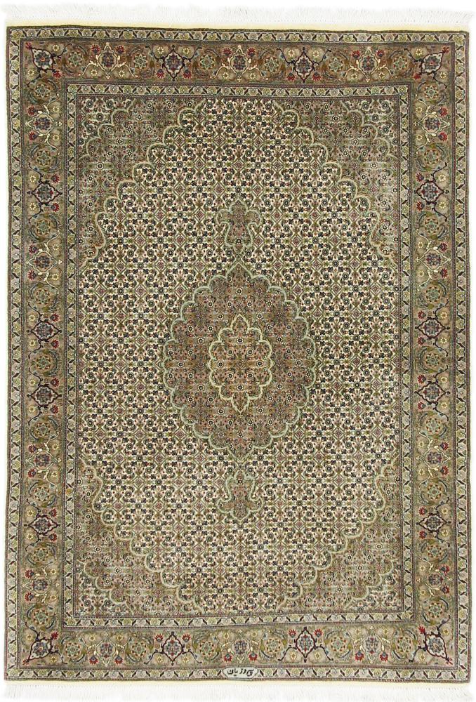  ペルシャ絨毯 タブリーズ Mahi 4'10"x3'6" 4'10"x3'6",  ペルシャ絨毯 手織り