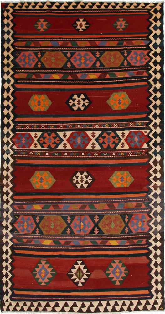 Tapete persa Kilim Fars Azerbaijan Antigo 337x178 337x178, Tapete persa Tecido à mão