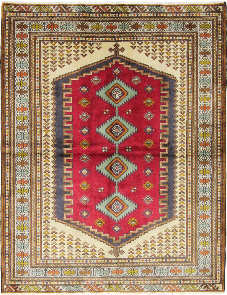 Persian Rug Hamadan 5'8"x4'5" 5'8"x4'5", Persian Rug Knotted by hand
