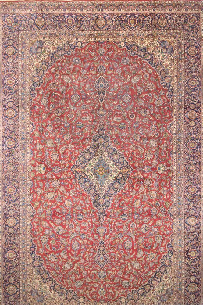 Persialainen matto Keshan 614x393 614x393, Persialainen matto Solmittu käsin