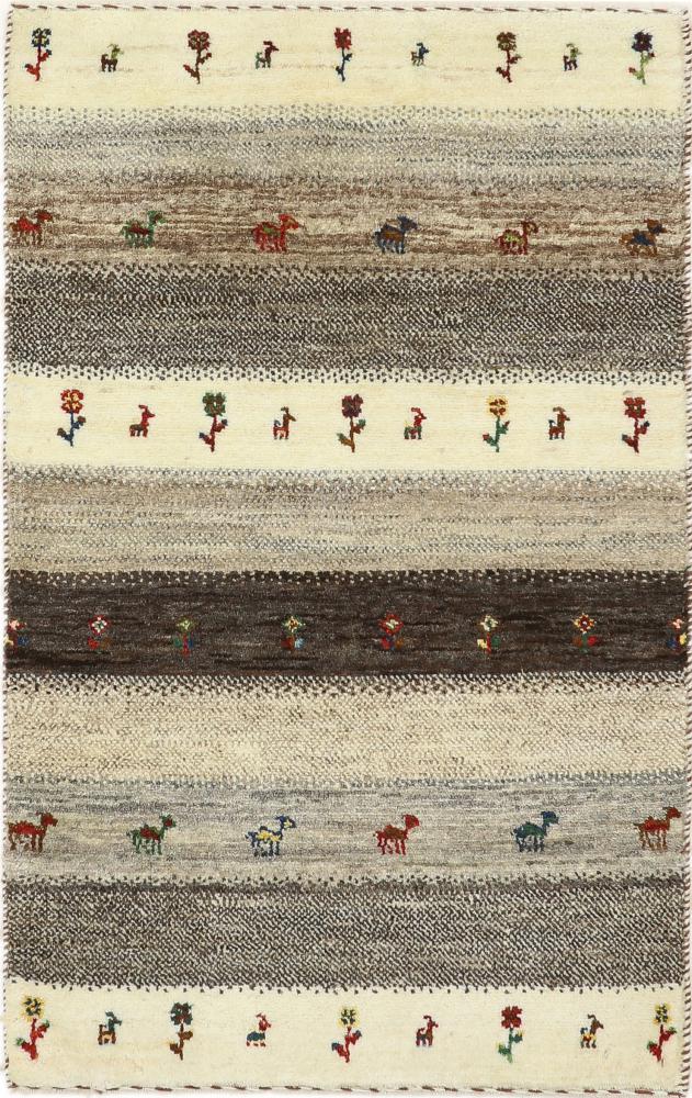 Tapis persan Persan Gabbeh Loribaft Nature 99x62 99x62, Tapis persan Noué à la main