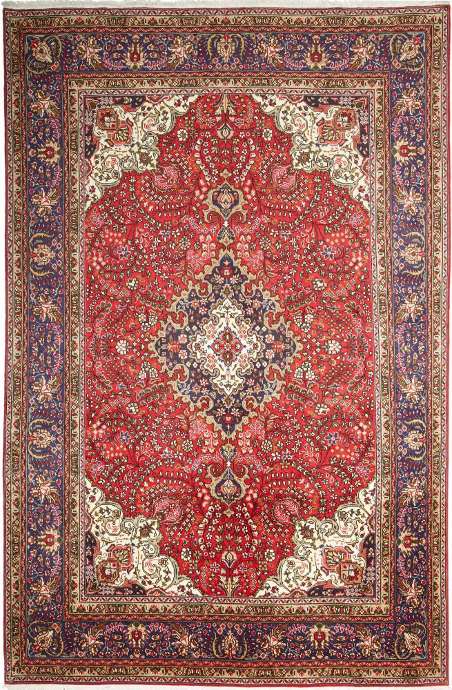 Persian Rug Tabriz 9'9"x6'5" 9'9"x6'5", Persian Rug Knotted by hand