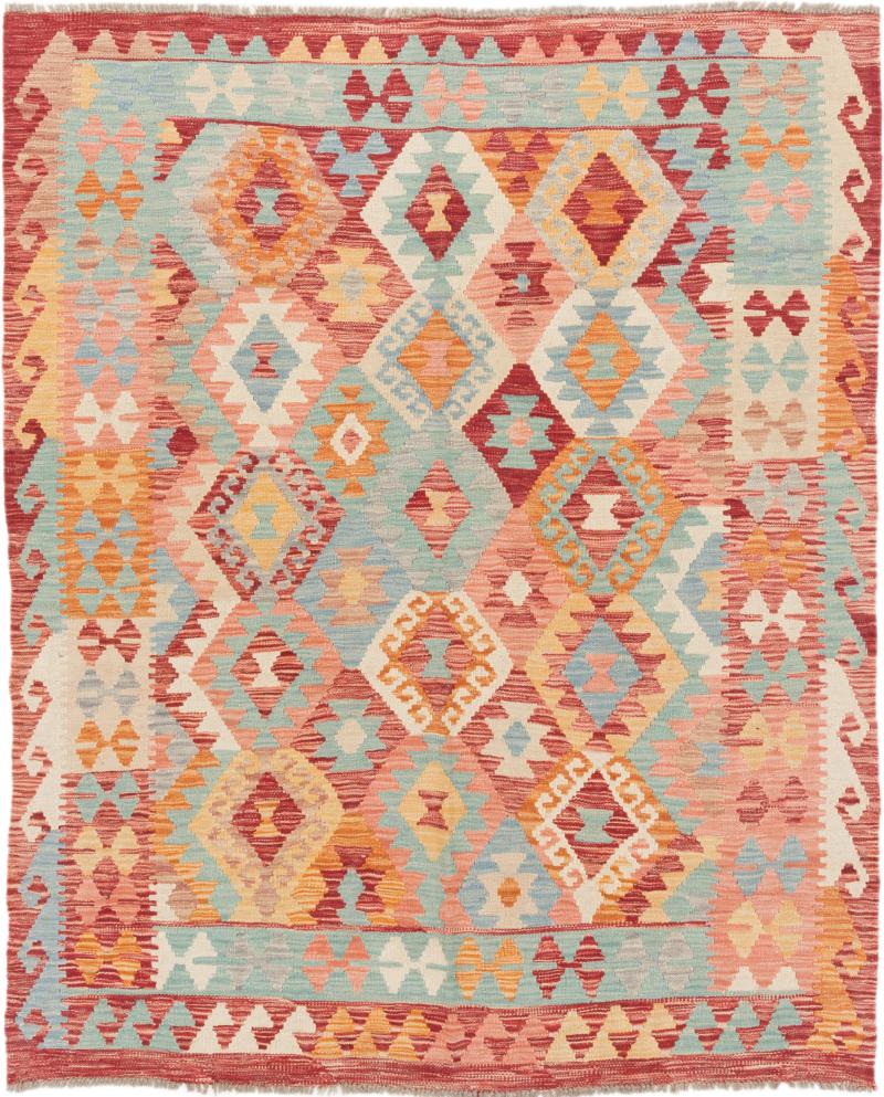 Tapis afghan Kilim Afghan 6'4"x5'3" 6'4"x5'3", Tapis persan Tissé à la main