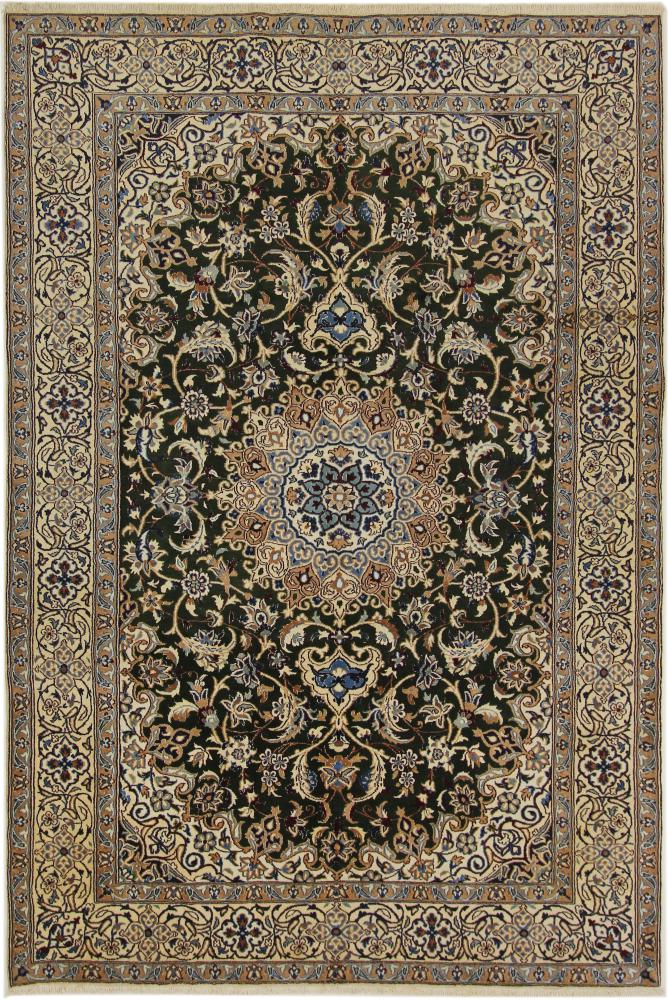 Persian Rug Nain 9'5"x6'3" 9'5"x6'3", Persian Rug Knotted by hand