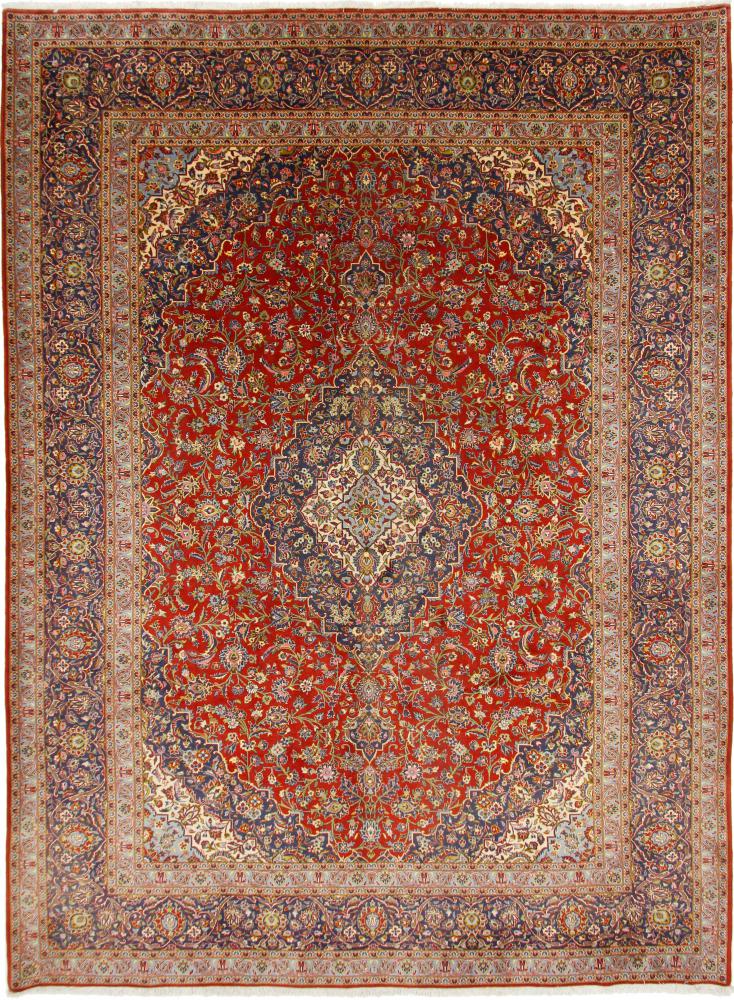 Persian Rug Keshan Kork 13'7"x10'0" 13'7"x10'0", Persian Rug Knotted by hand