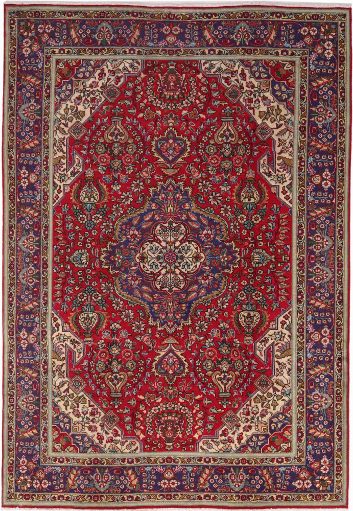 Persian Rug Tabriz 9'7"x6'7" 9'7"x6'7", Persian Rug Knotted by hand