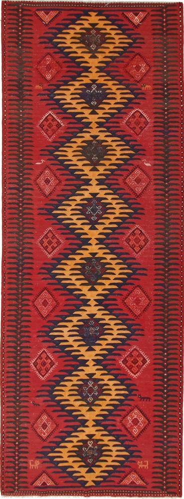 Tapete persa Kilim Fars Azerbaijan Antigo 423x150 423x150, Tapete persa Tecido à mão