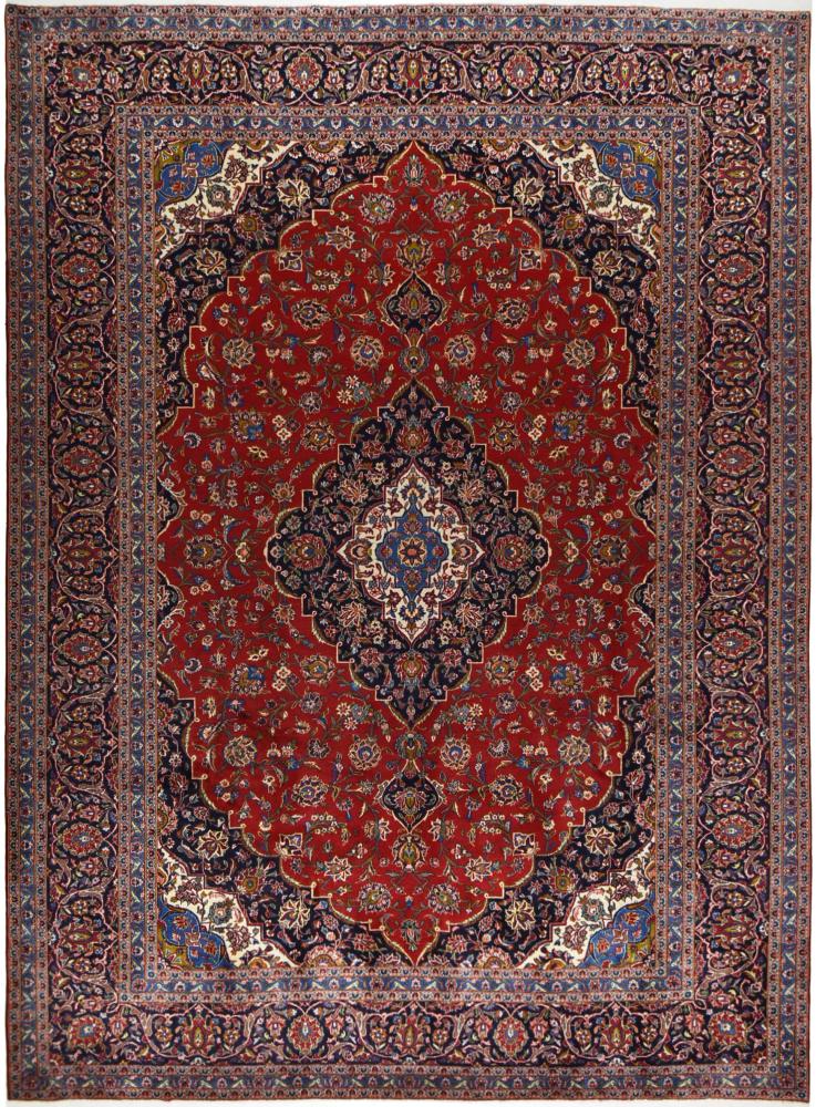 Persian Rug Keshan 13'5"x9'7" 13'5"x9'7", Persian Rug Knotted by hand