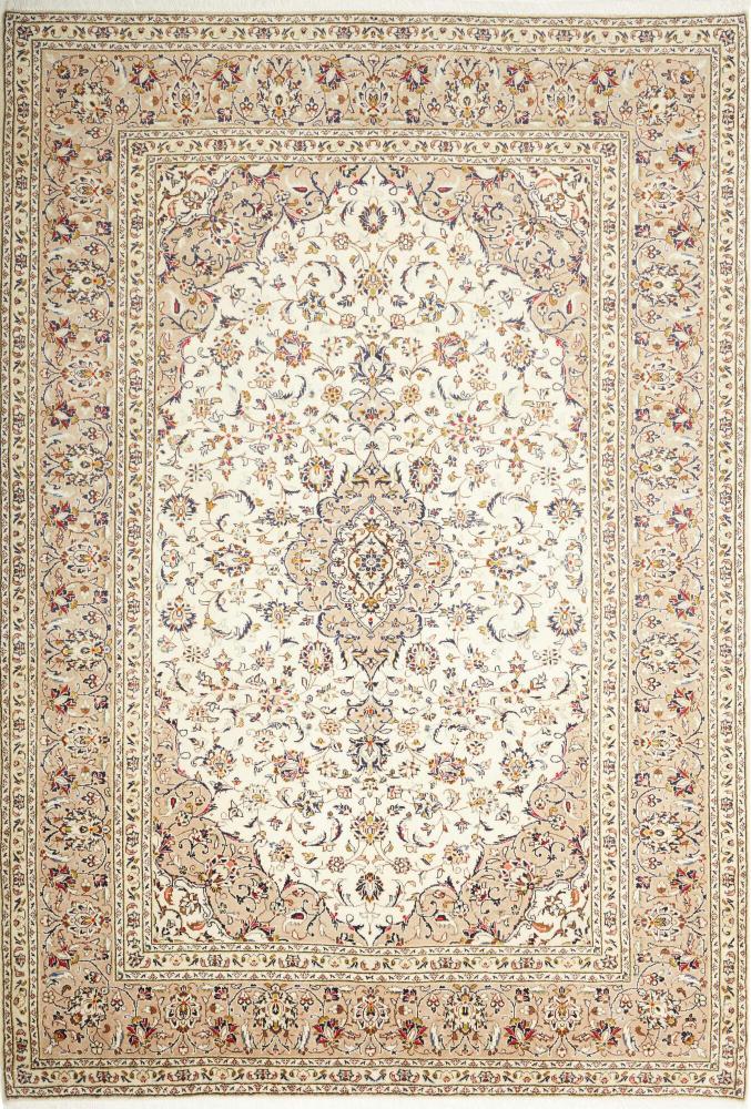 Persian Rug Keshan 9'10"x6'9" 9'10"x6'9", Persian Rug Knotted by hand