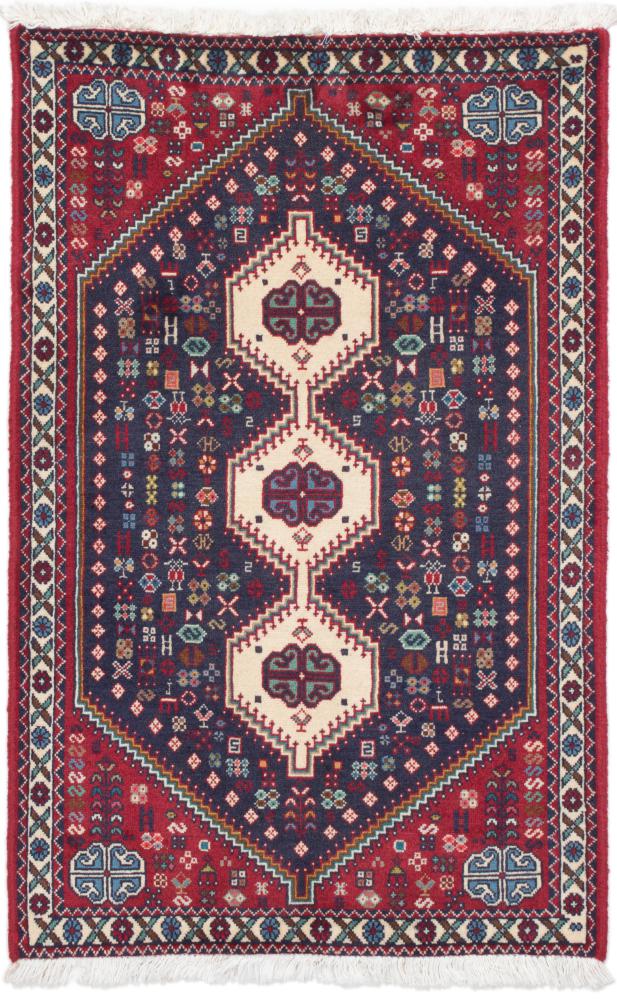 Persian Rug Abadeh 4'0"x2'5" 4'0"x2'5", Persian Rug Knotted by hand
