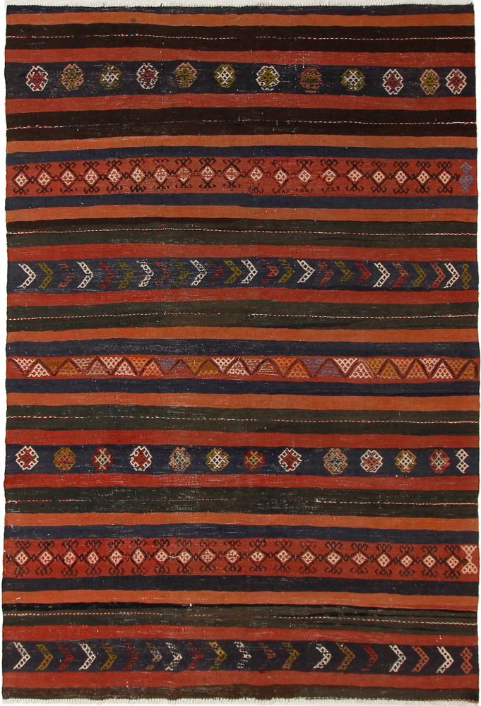  ペルシャ絨毯 キリム Fars Azerbaijan アンティーク 232x157 232x157,  ペルシャ絨毯 手織り
