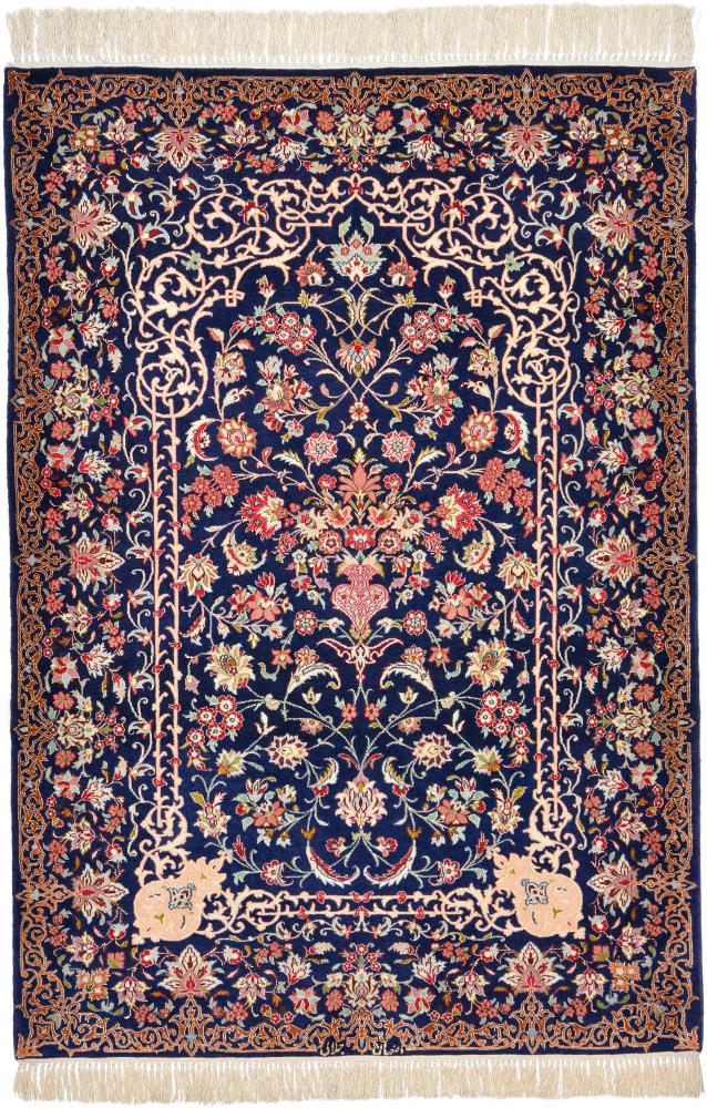 Persisk teppe Isfahan Silkerenning 158x106 158x106, Persisk teppe Knyttet for hånd