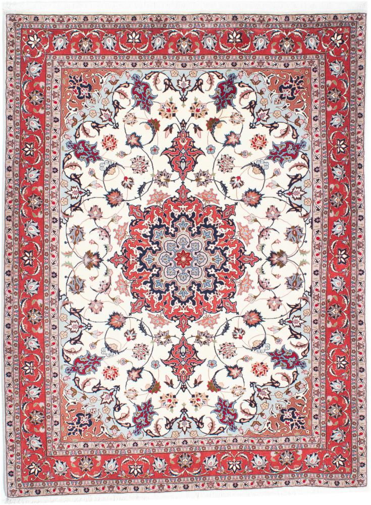 Persian Rug Tabriz 50Raj 6'8"x5'1" 6'8"x5'1", Persian Rug Knotted by hand