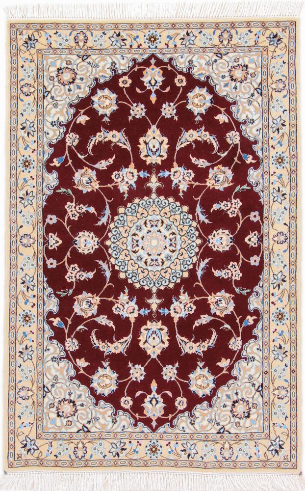 Persian Rug Nain 6La 4'2"x2'9" 4'2"x2'9", Persian Rug Knotted by hand
