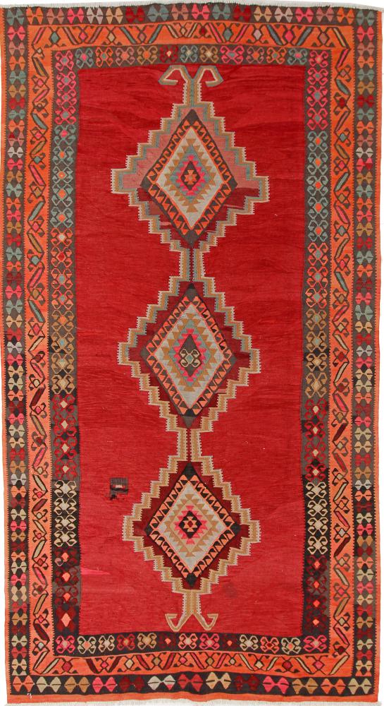Perzisch tapijt Kilim Fars Azerbeidzjan Antiek 371x197 371x197, Perzisch tapijt Handgeweven