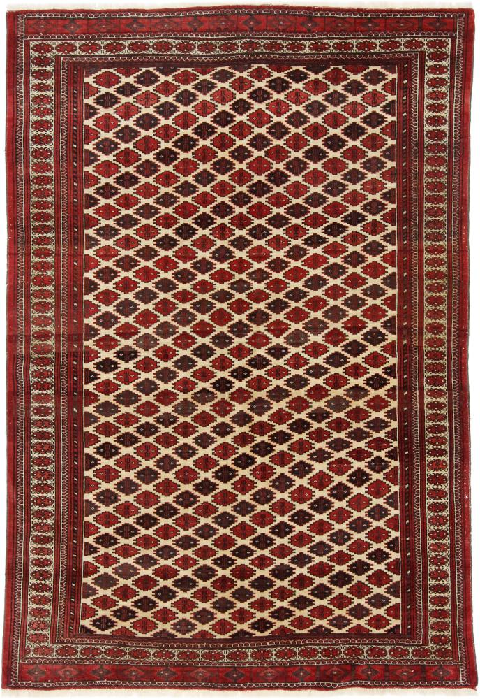 Persian Rug Turkaman 5'11"x4'0" 5'11"x4'0", Persian Rug Knotted by hand
