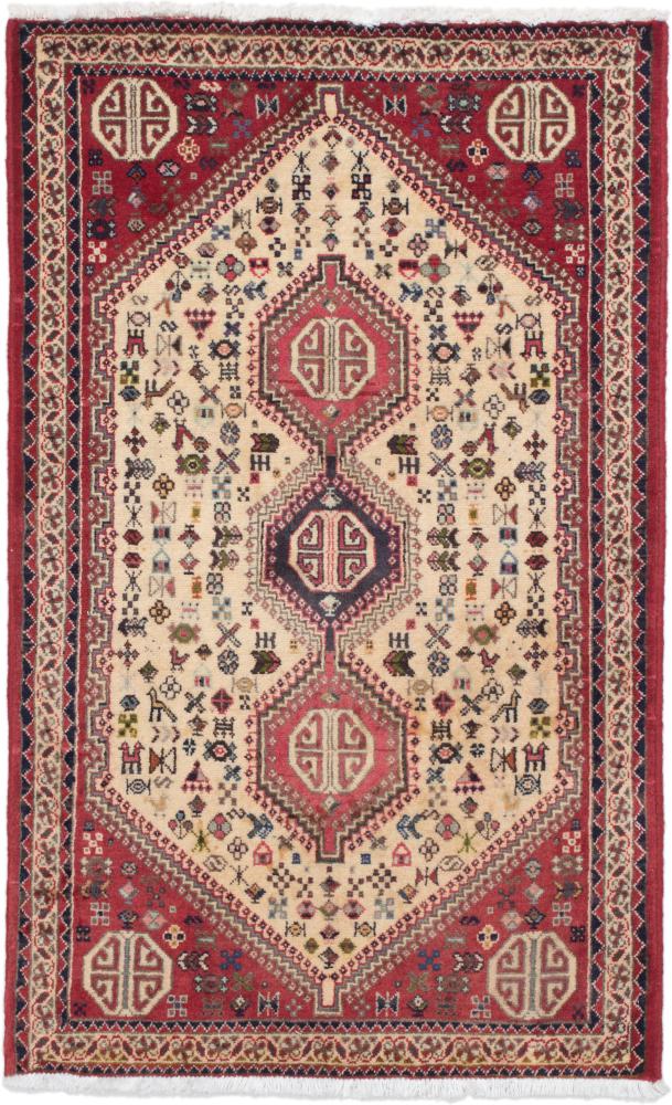 Persian Rug Abadeh 4'1"x2'6" 4'1"x2'6", Persian Rug Knotted by hand