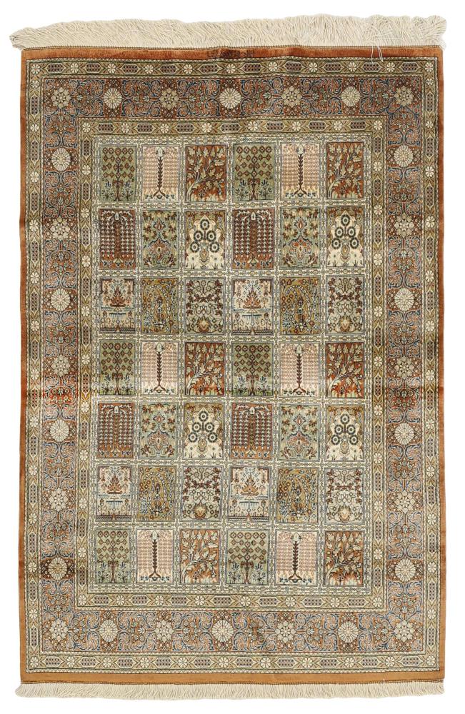 Persialainen matto Ghom Silkki 147x97 147x97, Persialainen matto Solmittu käsin