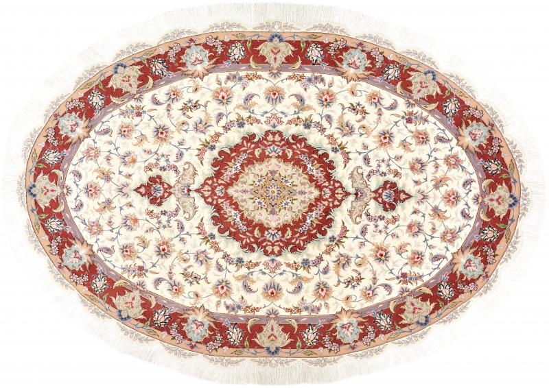 Persian Rug Tabriz 50Raj 6'9"x4'7" 6'9"x4'7", Persian Rug Knotted by hand