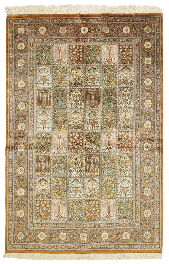 Persialainen matto Ghom Silkki 6'7"x4'5" 6'7"x4'5", Persialainen matto Solmittu käsin