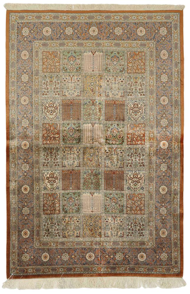 Perzisch tapijt Qum Zijde 201x130 201x130, Perzisch tapijt Handgeknoopte