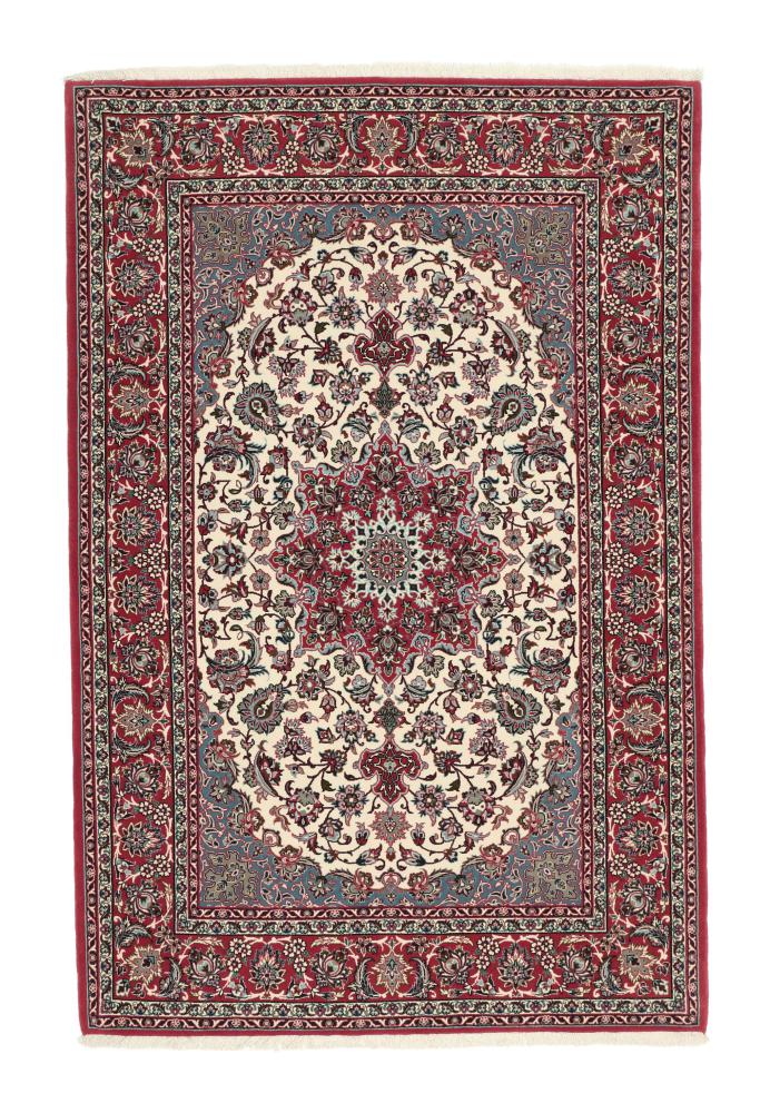 Persian Rug Isfahan Silk Warp 5'7"x3'8" 5'7"x3'8", Persian Rug Knotted by hand