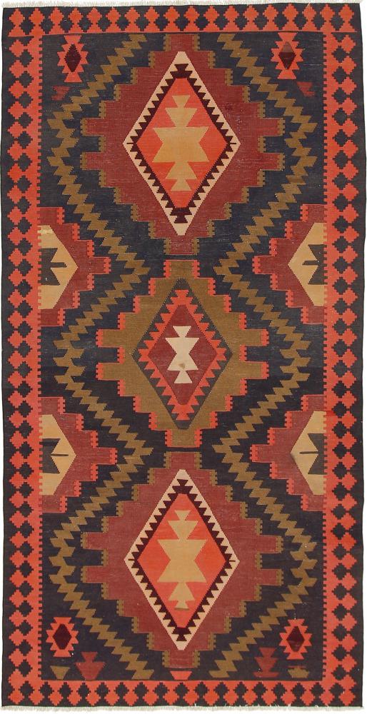 Tapete persa Kilim Fars Azerbaijan Antigo 278x144 278x144, Tapete persa Tecido à mão