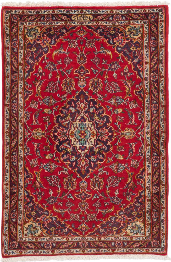 Persian Rug Keshan Kork 3'10"x2'7" 3'10"x2'7", Persian Rug Knotted by hand
