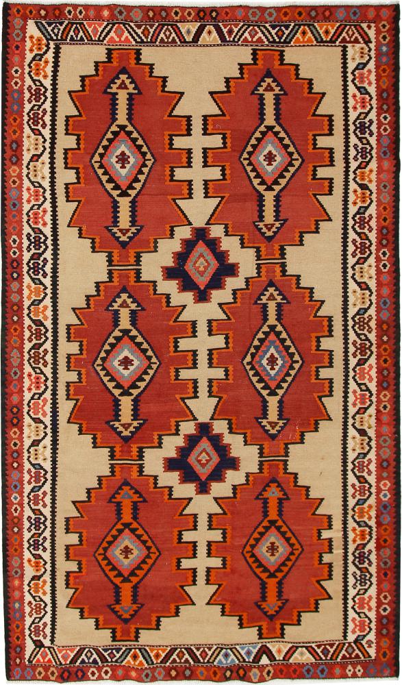 Persian Rug Kilim Fars Azerbaijan Antique 9'8"x5'7" 9'8"x5'7", Persian Rug Woven by hand