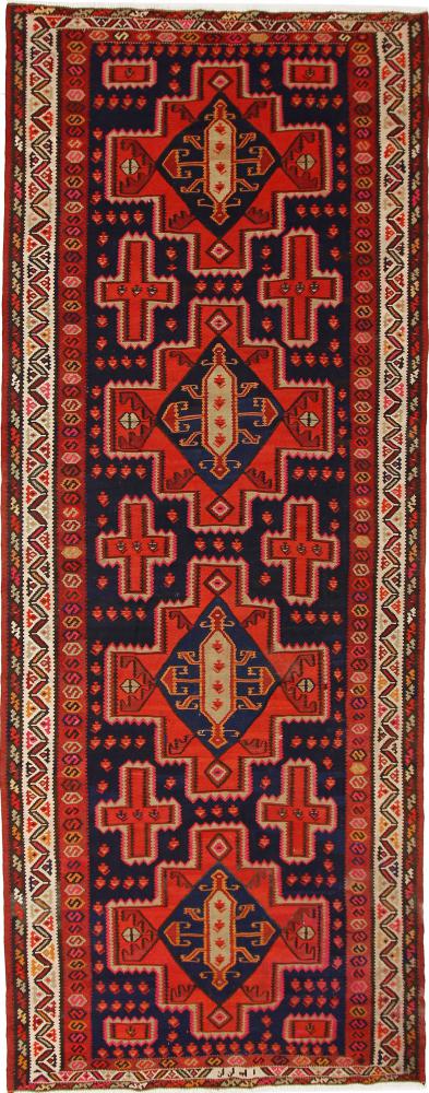  ペルシャ絨毯 キリム Fars Azerbaijan アンティーク 411x162 411x162,  ペルシャ絨毯 手織り