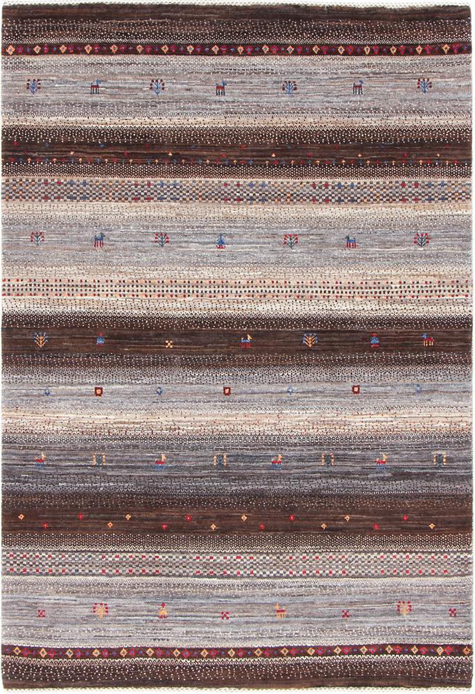 Tapis persan Persan Gabbeh Loribaft Nowbaft 166x114 166x114, Tapis persan Noué à la main