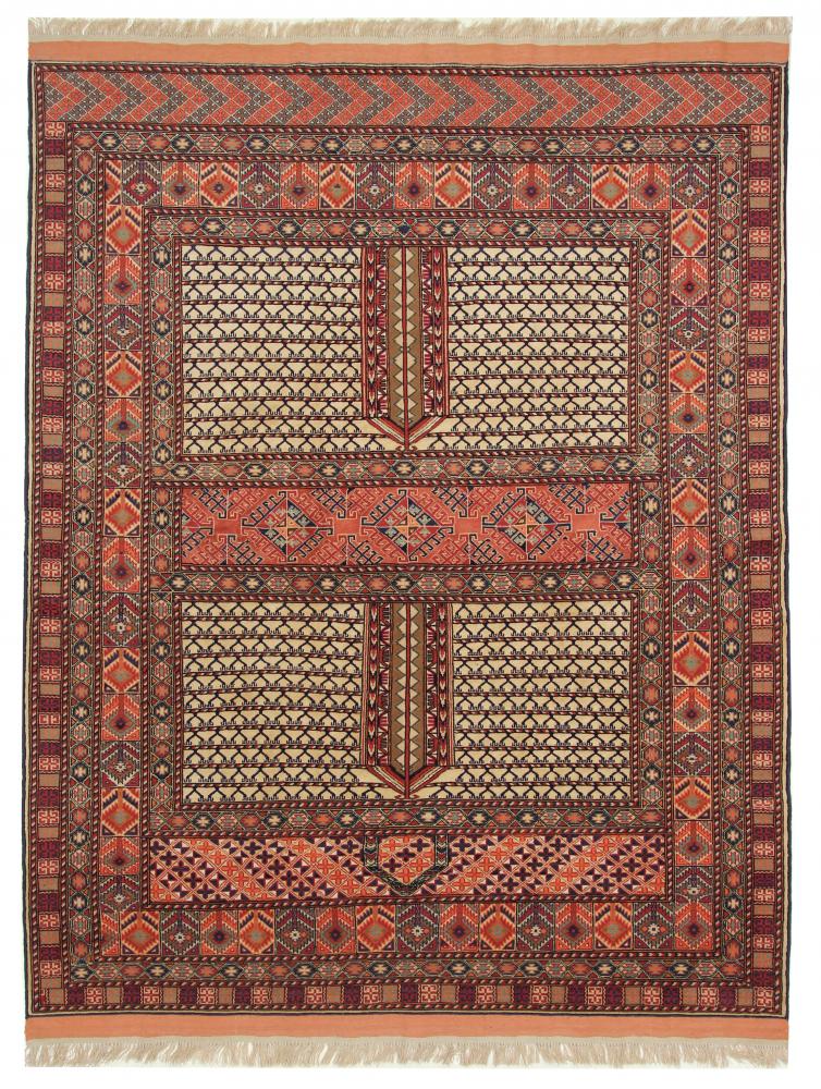 Afghan rug Turkaman Limited 220x181 220x181, Persian Rug Knotted by hand