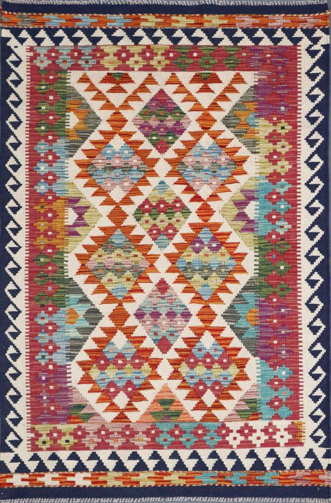 Afghansk teppe Kelim Afghan 5'1"x3'5" 5'1"x3'5", Persisk teppe Handwoven 