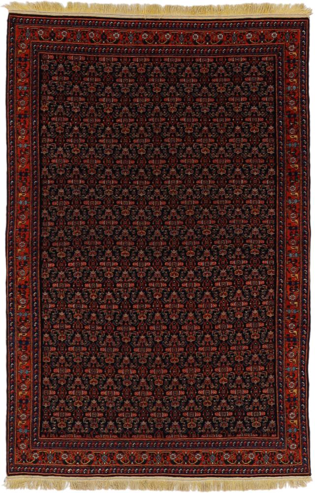 Persian Rug Senneh Silk Warp 6'6"x4'3" 6'6"x4'3", Persian Rug Knotted by hand